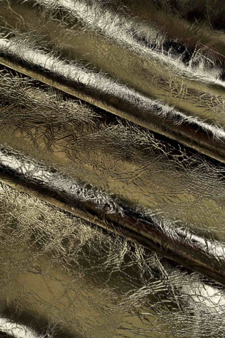 Gunmetal/green METALLIC leather HIDES, wrinkled crumpled cowhide leather, soft sparkle Italian calfskin for DIY projects