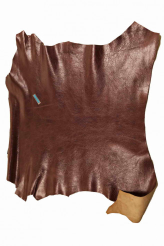 Taupe/ camel/ burgundy/ red patent leather lacquer sheepskin, goatskin hide  goat skin shiny genuine italian hides for crafting