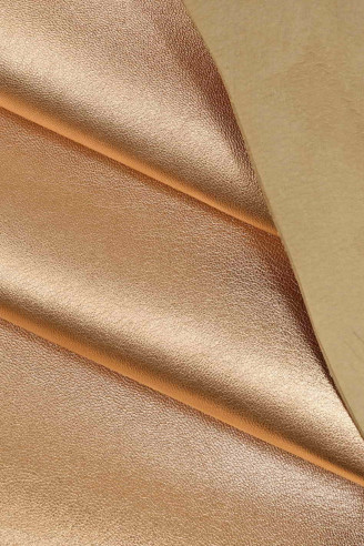 ROSE GOLD metallic leather hides sheep wrinkled lamb shiny sheepskin soft  distressed genuine leather for crafting