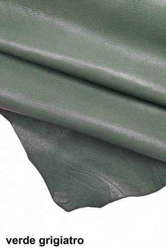 Italian leather, goat with irregular grain and veins, shiny, very soft, sporty look, 3 colors available