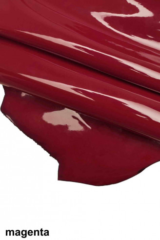 Patent Leather Italian Lambskin Hides Shiny Red