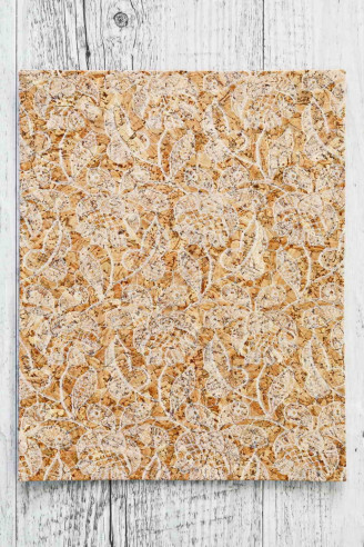 CORK sheets, made in Italy, white floral textured, print flowers