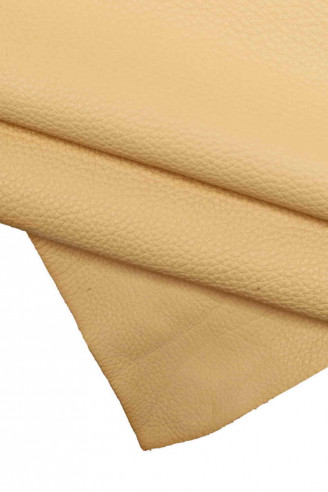 VITELLO BEIGE con grana dollaro stampata - pelle morbida e sportiva - pellame con stampa