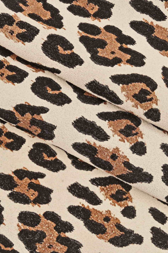 Suede Leopard Print Leather Hides