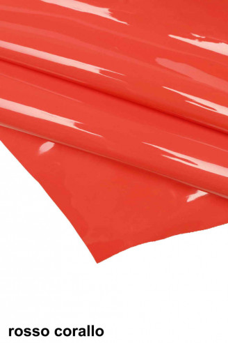 Patent Vinyl Fabric: Red