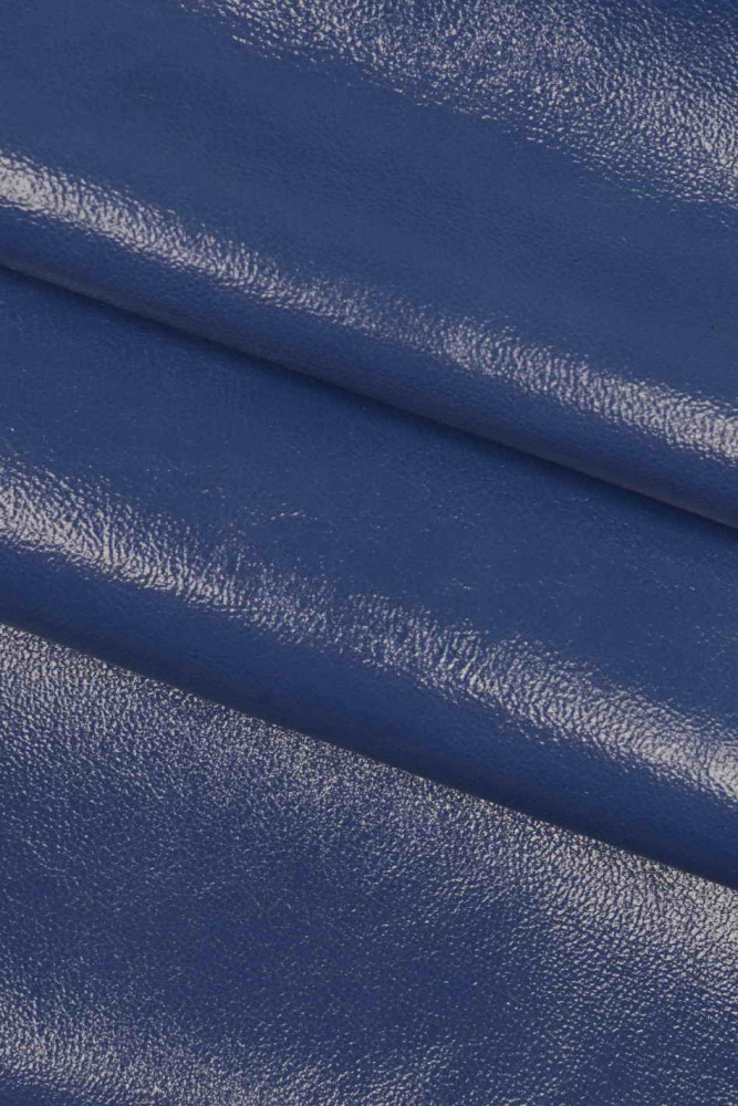 Metallic Blue Textured Faux Leather Sheet