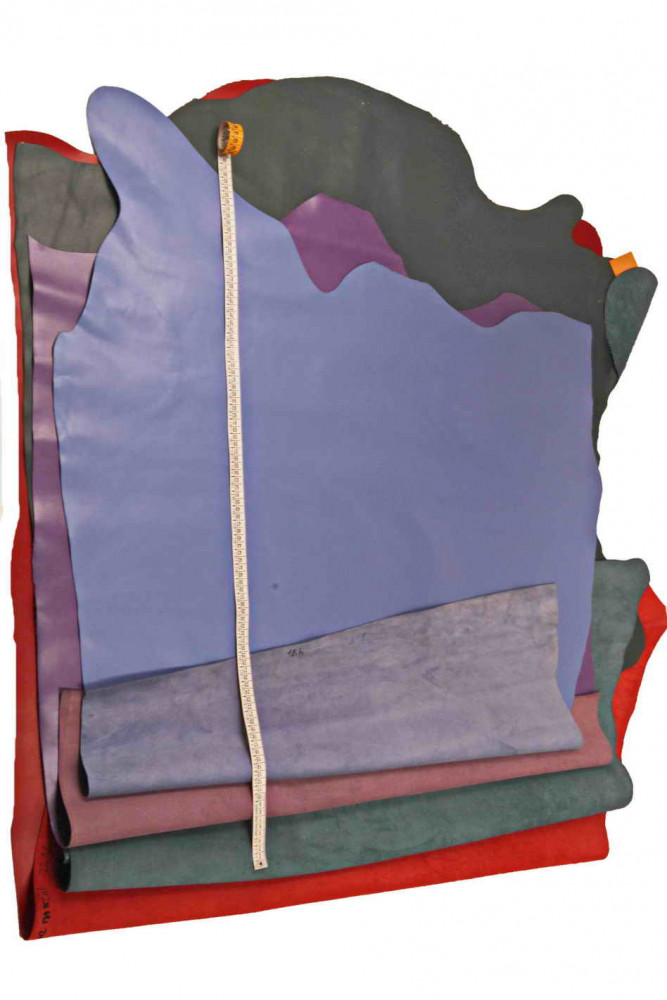 FULL GRAIN genuine leather hides, red green purple light blue classic  cowhides