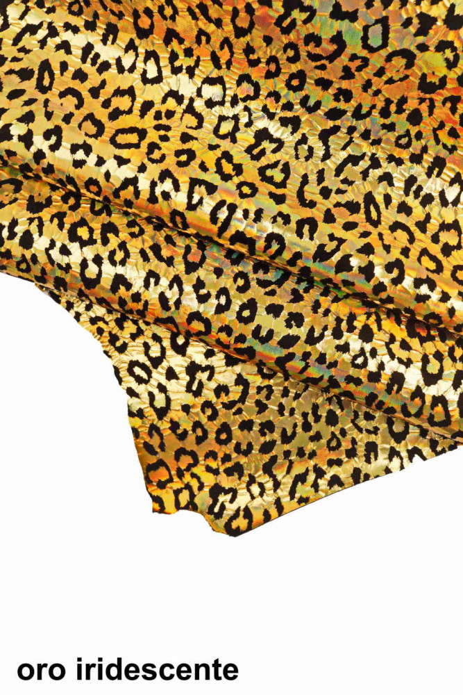 Suede Leopard Print Leather Hides