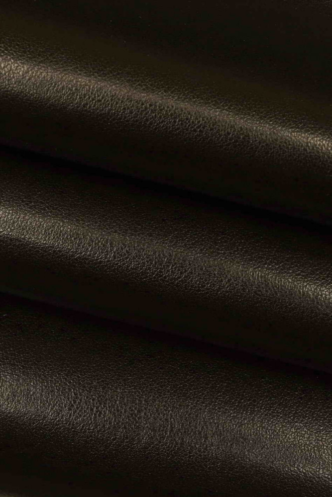 Black Smooth Calfskin Leather - Leather Mio - For Sale Now