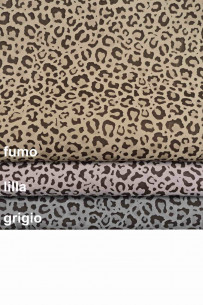 Camel Leopard Print Suede Leather Hide, Printed Leather, Leather