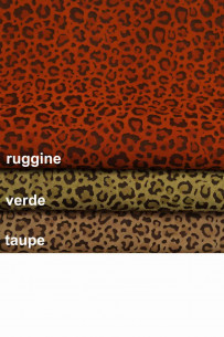 Leopard, zebra and camo printed leather hides