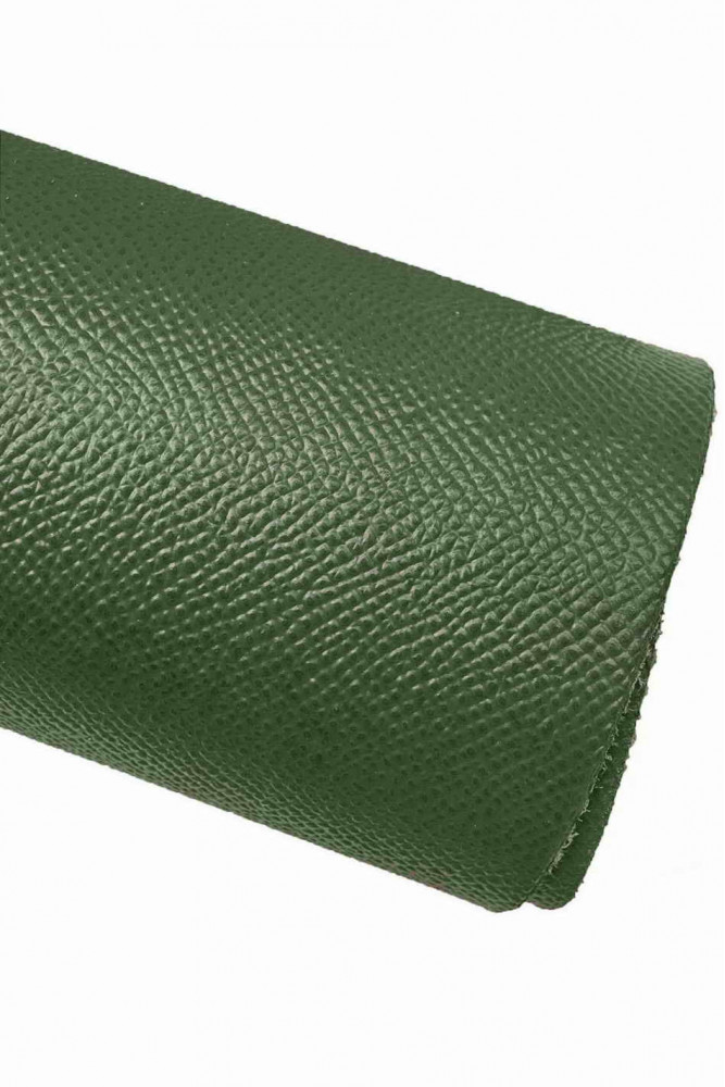 Buy NEW! Military Green Cowhide Leather Upholstery | High Quality Hair on Hide Cowhide Leather | Available in Quarter Hide & Half Hide