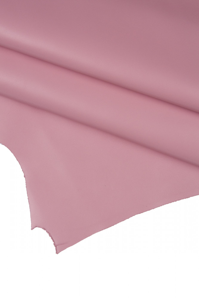 Pellame LISCIO rosa, vitello lucido morbido, pelle tinta unita, 1.2 - 1.4 mm