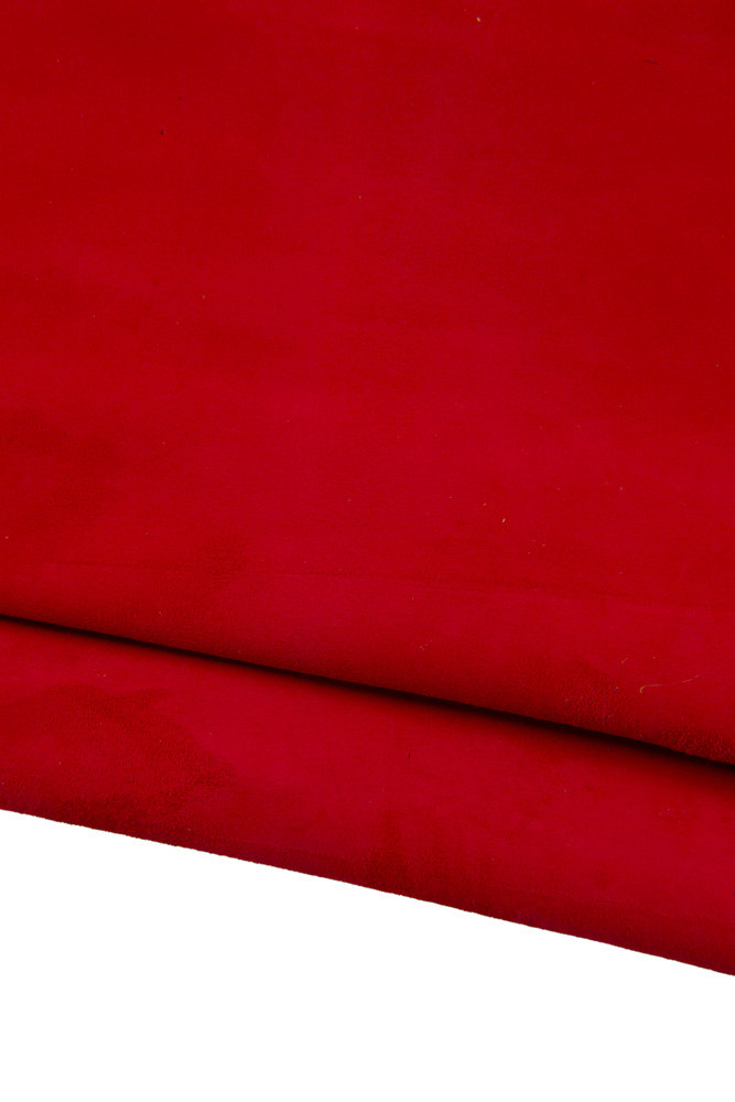 Valentine RED suede leather hide, top quality giatskin in vivid color perfect to realize handcrafted items