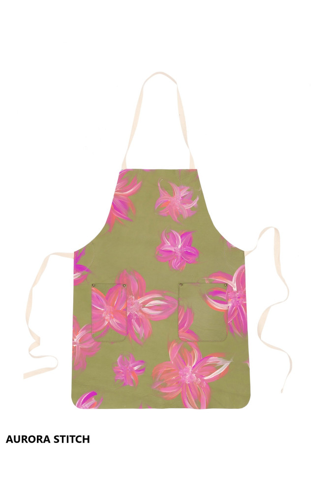 Unisex APRON in Hand-Painted Leather - Elegant, Unisex and Versatile, Perfect for Original Gifts