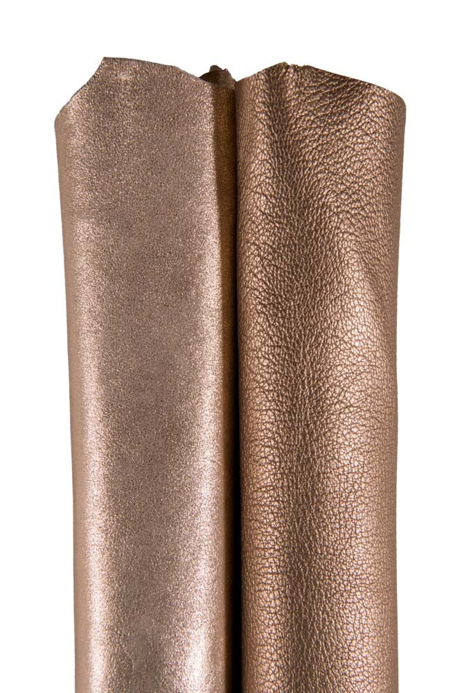 Pink luxurious METALLIC goatskins, set of 2 high quality soft leather skins, perfect for elegant creations