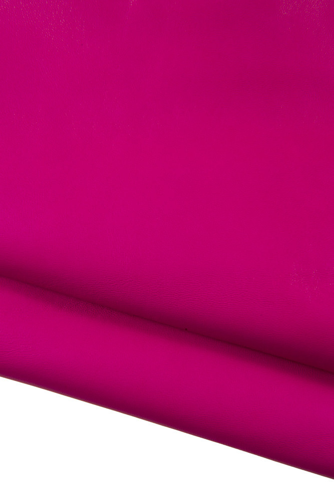 FUCHSIA lambskin leather hide, ultra soft silky smooth napp aleather, ideal for crafting and DIY projects