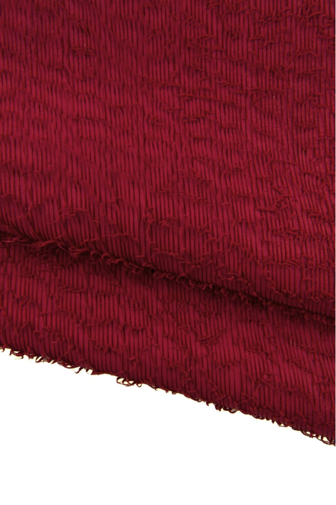 Red CARVED leather skin, soft printed goatskin hide, 1.2 - 1.4 mm ideal for DIY projects