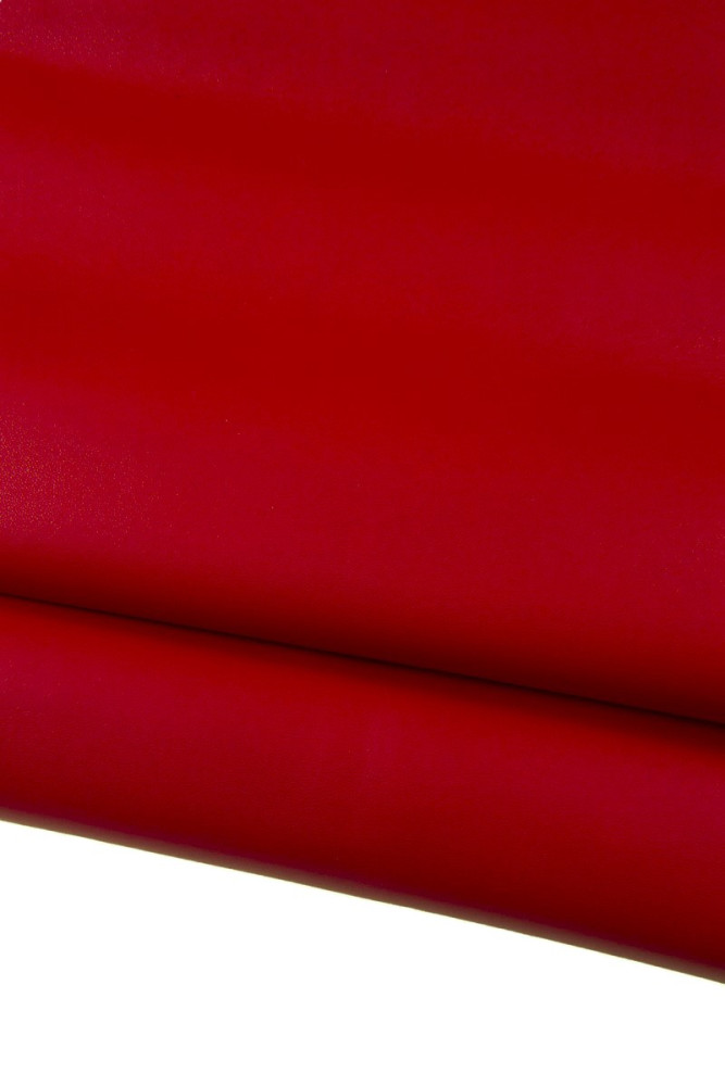 Dark red NAPPA leather hide, semi glossy smooth lambskin perfect for crafting and DIY projects