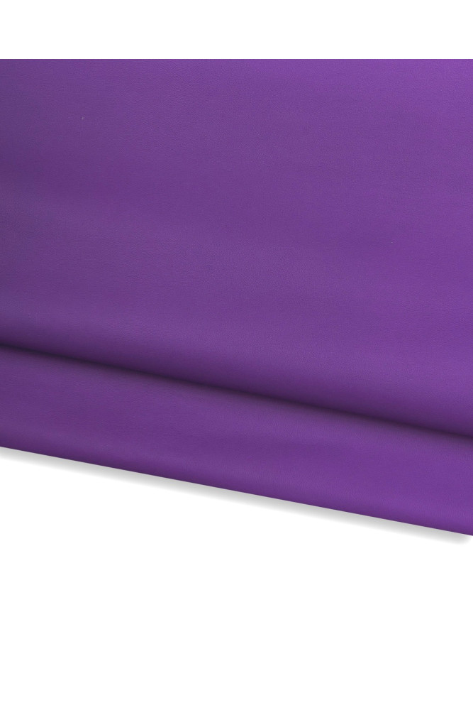 Purple NAPPA lambskin, smooth leather skin for garments, soft lambskin for diy projects 0.6 - 0.7 mm