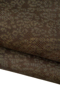 Python printed cowhide, brown and beige shadows reptile textured calfkin, matt and soft leather hides for handbags and accessories