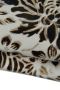 FLORAL printed HAIR on leather hair, metallic printed pony calfskin, for crafters