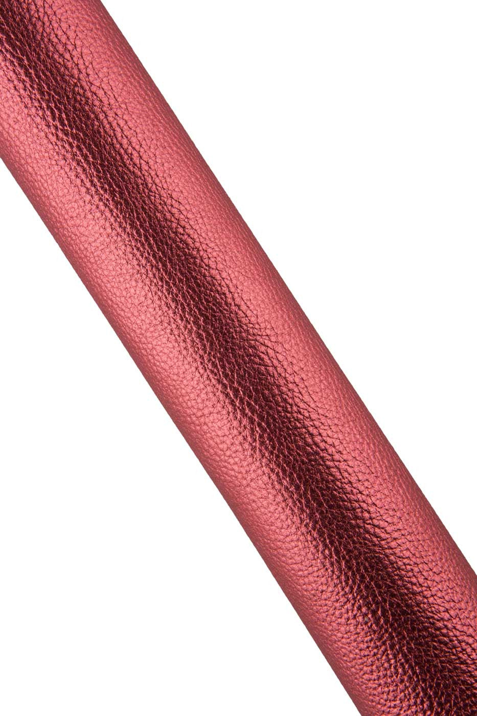 Red/pink PEBBLE GRAIN printed cowhide, glossy soft leather skin, metallic thick hide for crafters
