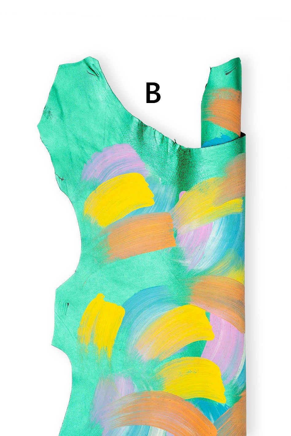 MULTICOLOR hand - PAINTED leather skins, unique colorful printed goatskins for hobbyists