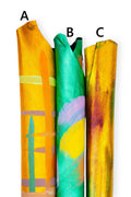 MULTICOLOR hand - PAINTED leather skins, unique colorful printed goatskins for hobbyists