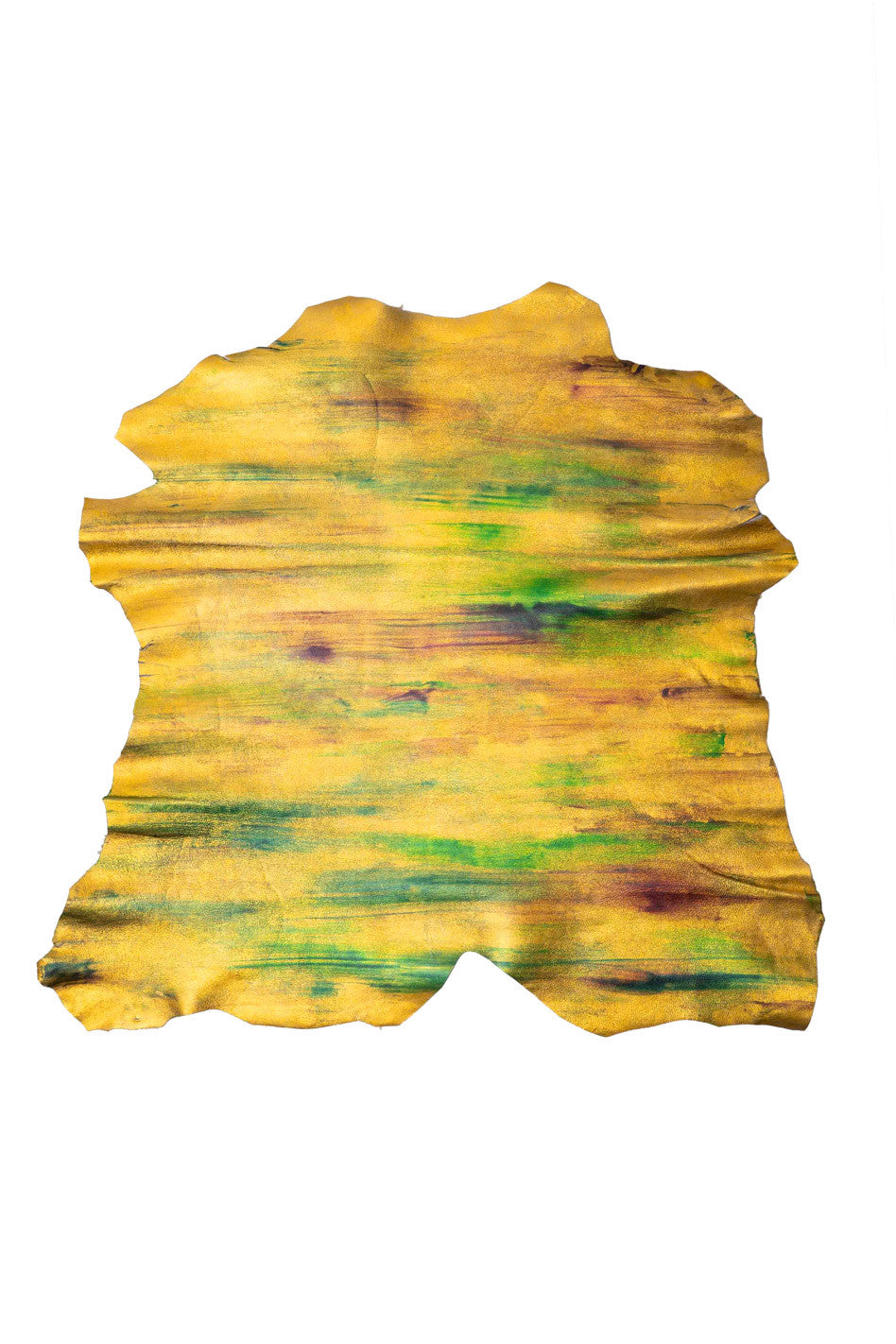 MULTICOLOR hand - PAINTED leather skins, unique colorful printed goatskins for hobbyists