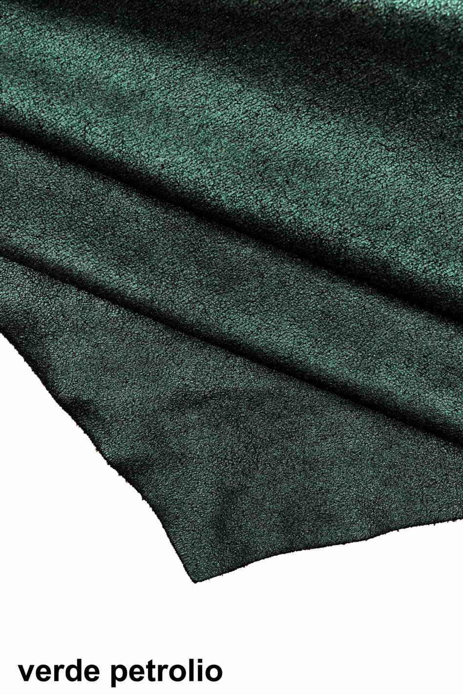 Green brown blue METALLIC SUEDE leather hide, shiny soft calfskin with foil