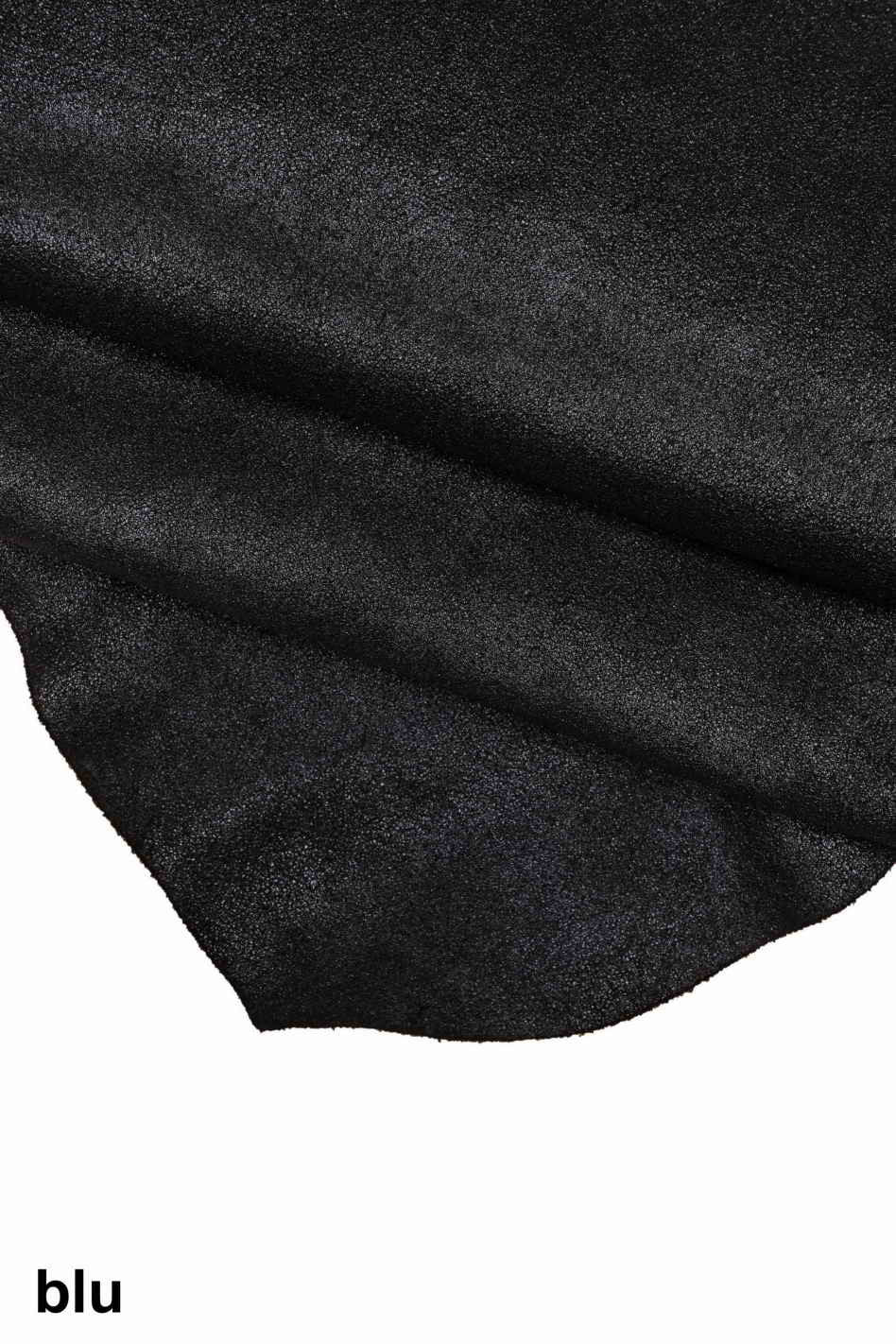 Green brown blue METALLIC SUEDE leather hide, shiny soft calfskin with foil
