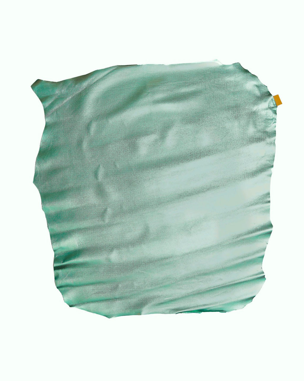 Light green METALLIC leather skin, smooth bright goatskin, glossy sparkle hide 0.9 - 1.1 mm for DIY projects
