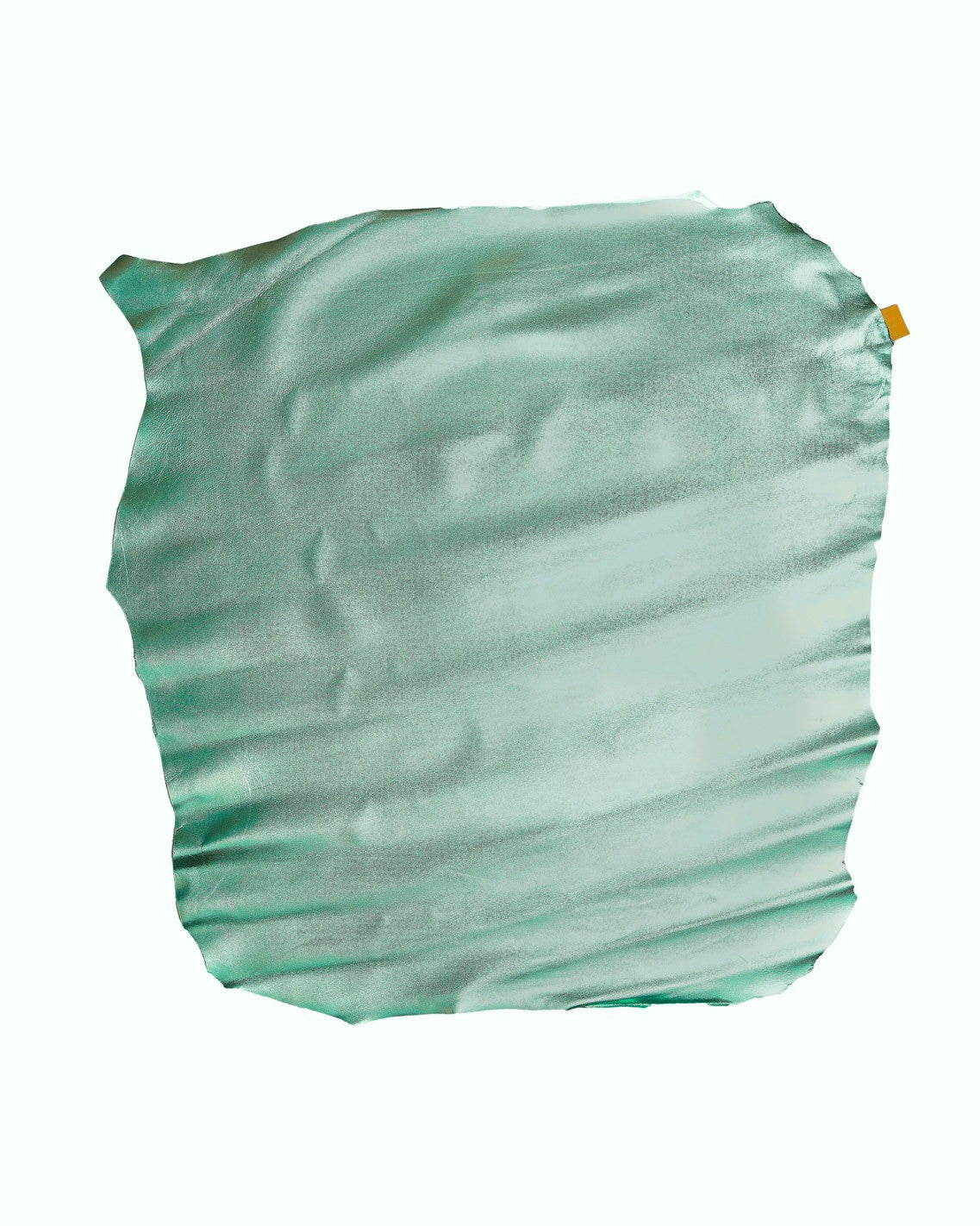 Light green METALLIC leather skin, smooth bright goatskin, glossy sparkle hide 0.9 - 1.1 mm for DIY projects