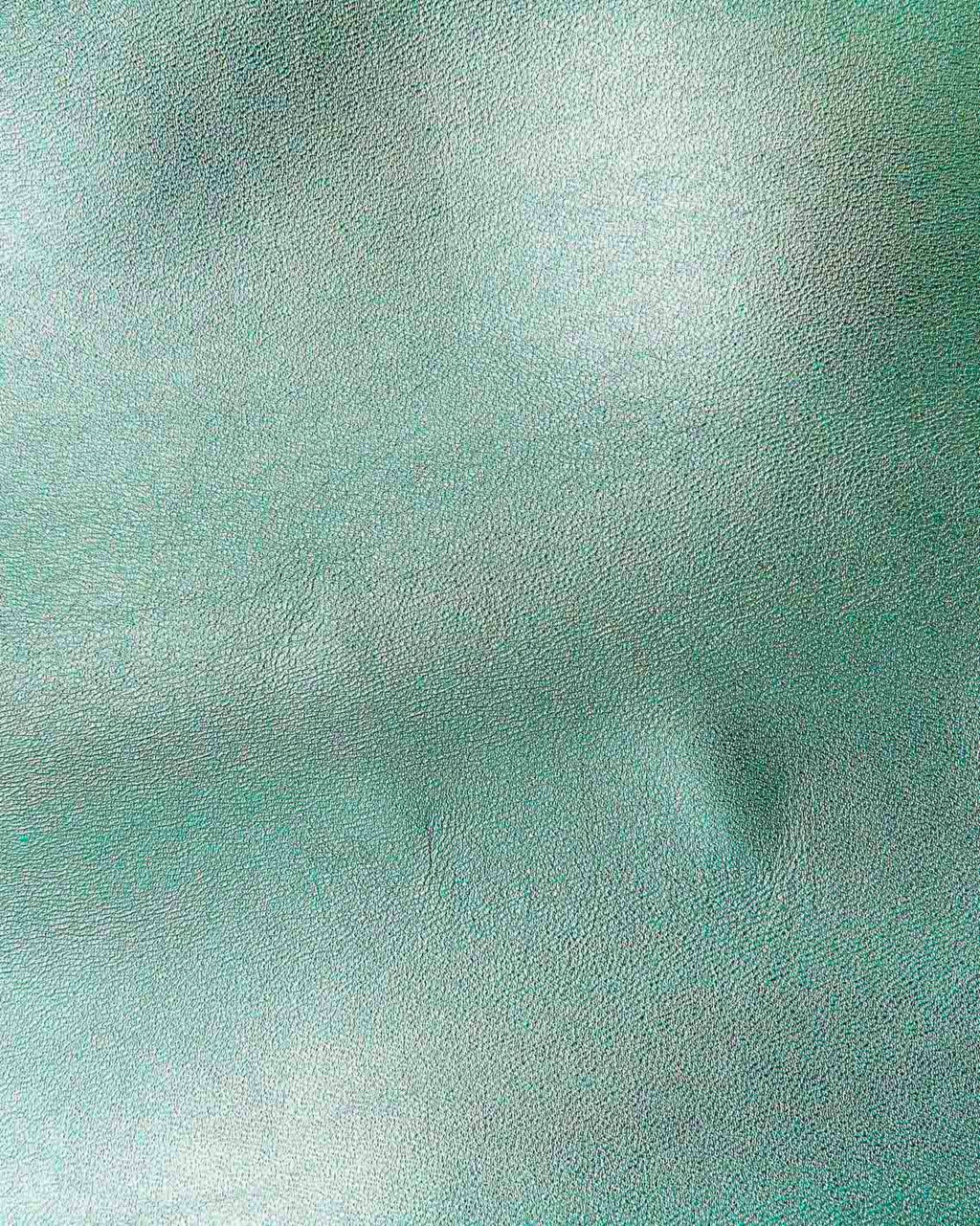 Light green METALLIC leather skin, smooth bright goatskin, glossy sparkle hide 0.9 - 1.1 mm for DIY projects
